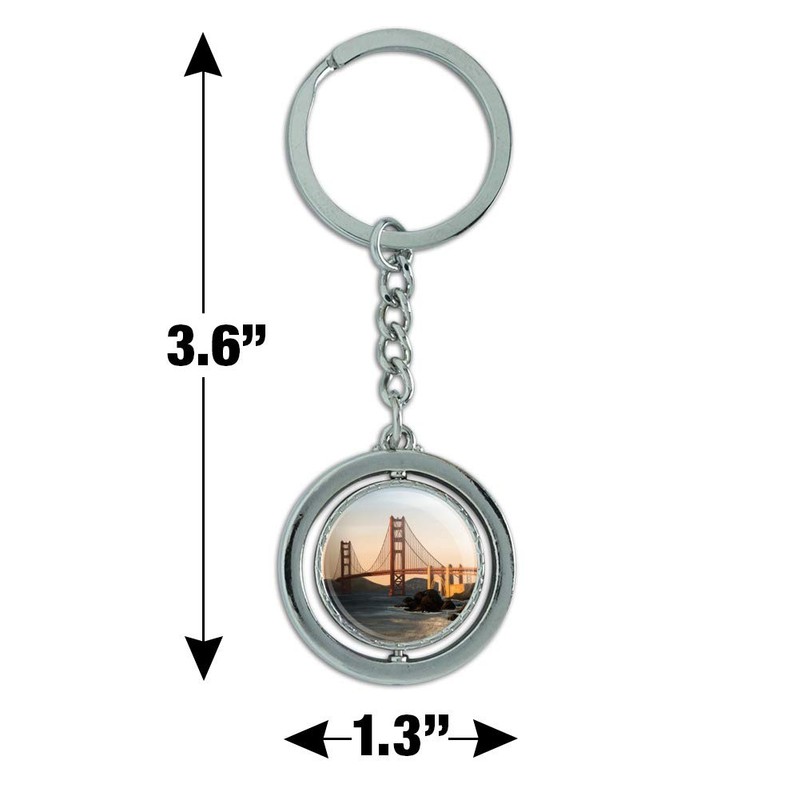 GRAPHICS & MORE Golden Gate Bridge San Francisco Keychain Spinning