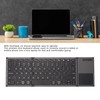 Wireless Keyboard 78 Keys Ultra Thin Folding Design Keyboard with