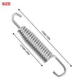 Larcele Set of 2 70 mm Motorcycle Exhaust Springs Stainless Steel Silencer Exhaust Pipe Spring Hook for Motorcycle Scooter MT/TH-01