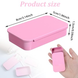 2 Pack Dental Floss Holder Refillable Portable Floss Pick Holder Container Travel Floss Picks Case Dental Floss Dispenser Toothpick Holder Glide Travel Floss Box for Travel Dates Dinners Hotels Pink