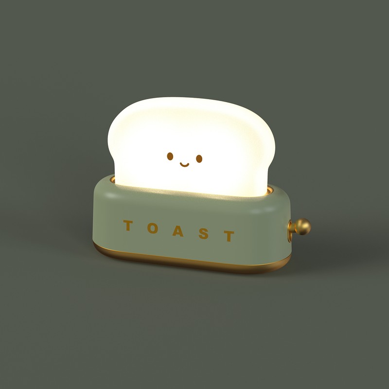 LED Bread Emotion Machine Night Light Eye Protection Portable Imitation
