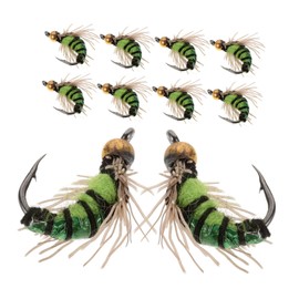 Outanaya 10pcs Realistic Bionic Lure Fishing Hooks for Bass Fishing Floating Pencil Bait High Appeal for Freshwater Action for and