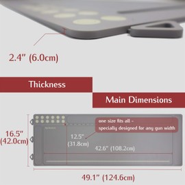 Aprikostein Gun Clean Mat Large 50.2" x 16.5" Rifle Shotgun Gunsmith Pad Magnetic Non-Slip Rubber Repair Workbench Mat Protects Work Surface from Solvents and Oil
