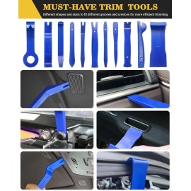 Poraxy Trim Removal Tool, 120Pcs Car Panel Door Audio Removal Tool Kit, Auto