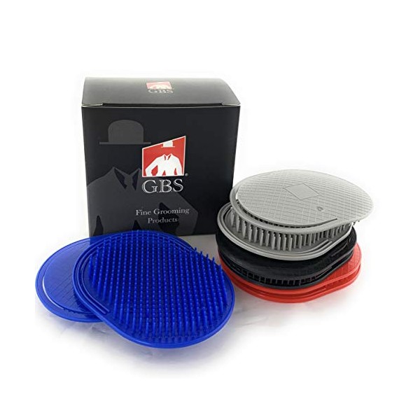 GBS 8pcs Multi Coloured Palm Brush for Men OR Women, Portable Hair Brushes Beard Shampoo Brushes Pocket Comb Scalp Massager Brush for Travel