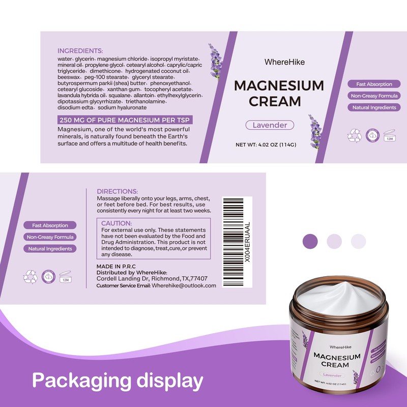 STILIP Natural Topical Magnesium Cream – Magnesium Lotion for Nighttime