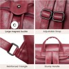 Everfunny Women Backpack Waterproof Anti-theft Lightweight PU Fashion Leather Shoulder