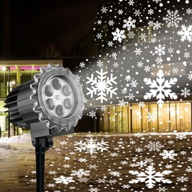 Snowflake Christmas Projector Lights Outdoor, Holiday Snowfall Projector Decorations for Outside Yard House - Waterproof, Highlight Led, Great Coverage