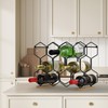 Buruis Countertop Wine Rack with Wood Base, 14 Bottle Tabletop