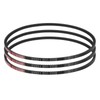 sourcing map 3pcs XPZ850 EPDM V-Belt, wedge Section Cut Edge