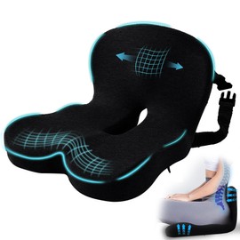 Seat Cushion with Lumbar Support Pillow, Back and Seat Cushion for Office