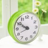 Zerodis Suction Cup Waterproof Round Mini Wall Clock Decoration for