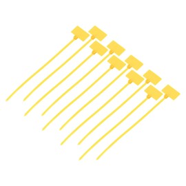 sourcing map 500pcs Marker Cable Zip Ties, 6 Inch Self-Locking Labels Zip Tie Wraps, Wire Tags Ties Straps for Indoor and Outdoor, 1/8", Yellow