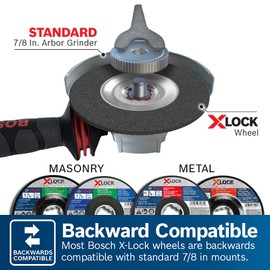 Bosch TCWX1AL450 4-1/2 in. x 1/16 in. X-Lock Arbor Type 1A (ISO 41) 46 Grit Metal Cutting Abrasive Wheel