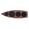 Boat Shape Coffee Tamper Holder Walnut Wood Coffee Distributor Holder