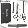 FRIEDEN BEAUTY 7 inches Black Hairdressing Thinning Scissors Kit -