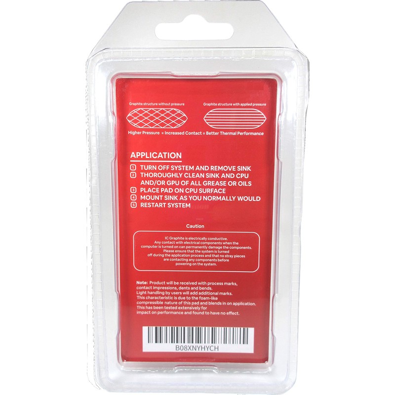 IC Graphite High Compression Thermal Pad - Permanent Replacement for