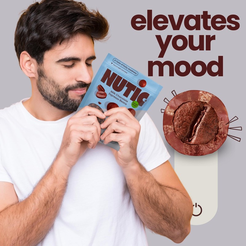 Nutic Gourmet Milk Chocolate Covered Espresso Beans - 2LB, Roasted