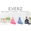 EXERZ Black Desk Organiser, Rotating Pen Tidy with 5 Accessory