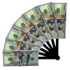 100 Dollar Note Design Folding Hand Fan - USA Souvenir