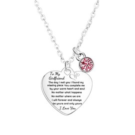 Nimteve Girlfriend Necklace Valentine's Day Gift To My Girlfriend Gifts from Boyfriend Girlfriend Anniversary Christmas Birthday Gifts for Girlfriend