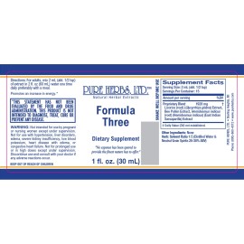 Pure Herbs: Formula Three - 1 oz.