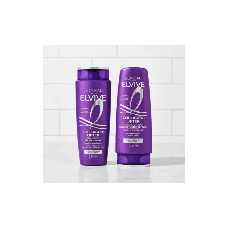 Elvive Colágeno Lifter 680ml Shampoo + Acondicionador