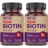 DEVA Vegan Biotin 6000mcg 2-Pack – Vitamin B7, Easy-to-Swallow Tiny