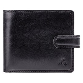 Visconti Mens Leather Wallet For Cards, Notes With RFID Fraud Protection - TSC42 (Black)