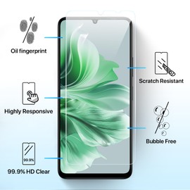 UMIDIGI 2 Pack True Glass Screen Protector Compatible G9 5G/G9A/G9T/G9C, 9H Surface Hardness, Anti Scratch, Anti Chip Round Borders, Bubble Free Installation