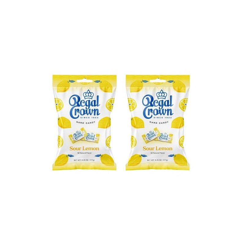 Regal Crown Sour Lemon Hard Candy | Old Fashioned Sour