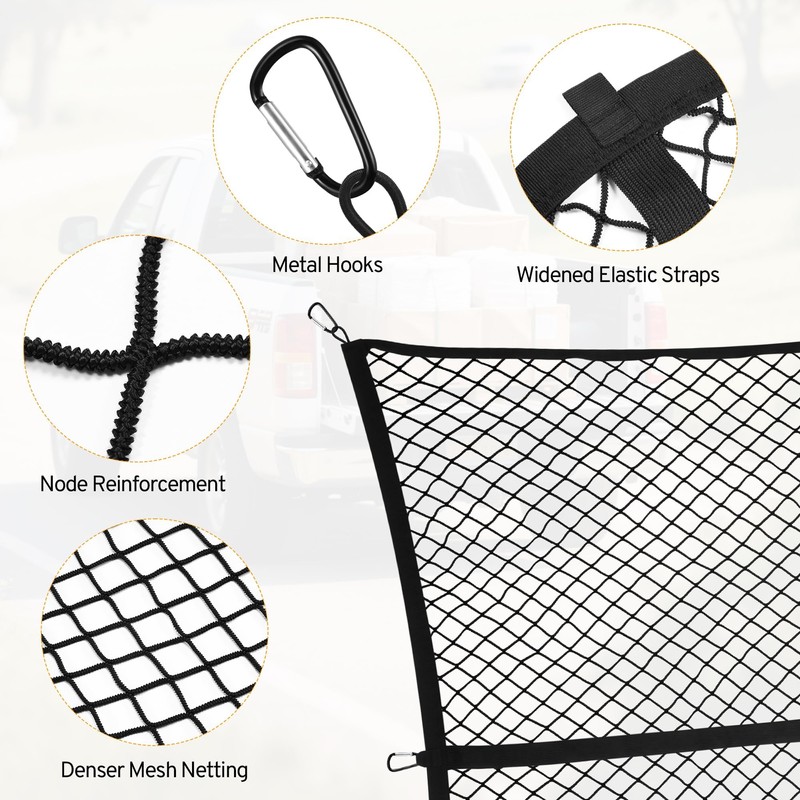 TAUYANG Cargo Net for Pickup Truck Bed for Honda Ridgeline