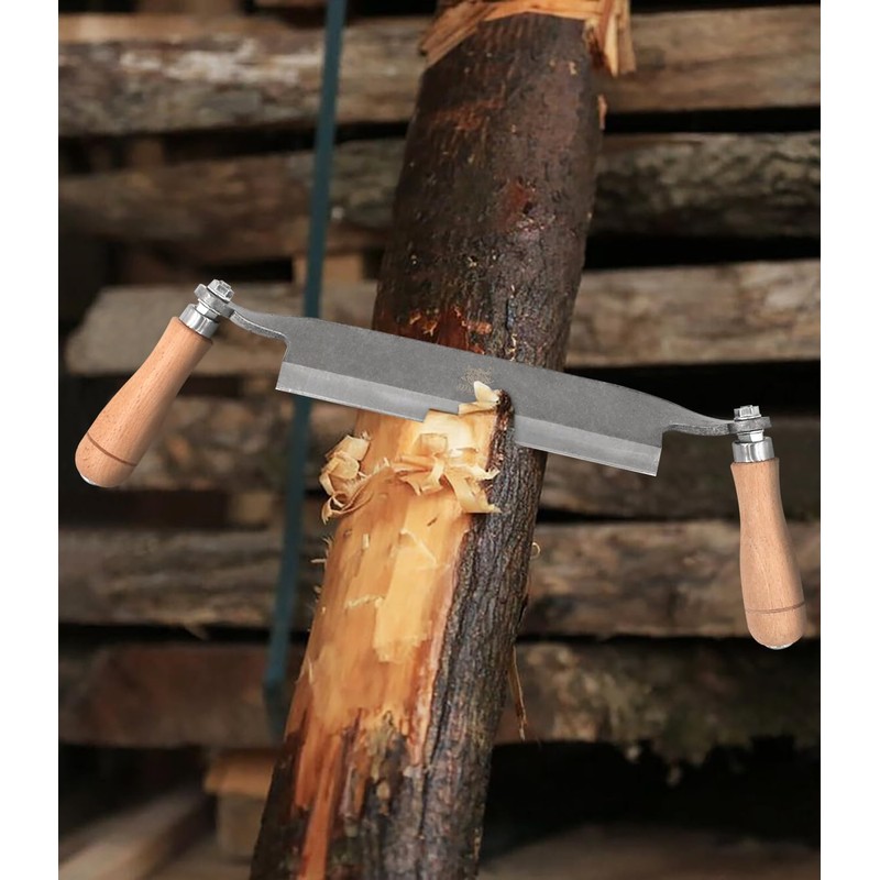 WICING Draw Knife, Straight Debarking Tool No Assembly Required, Overall