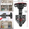 Cokritsm Black Hinge Cabinet Door with Hinge Screws, Screw-On Hinge