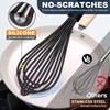 Eddeas Silicone Whisk,Whisk Non Scratch Whisk for Nonstick Cookware, 5+7+9+11in