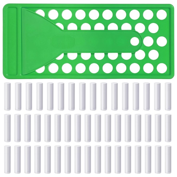 Megitzuu Lip Balm Crafting Kit, 50 Pieces Empty Lipsticks Filling