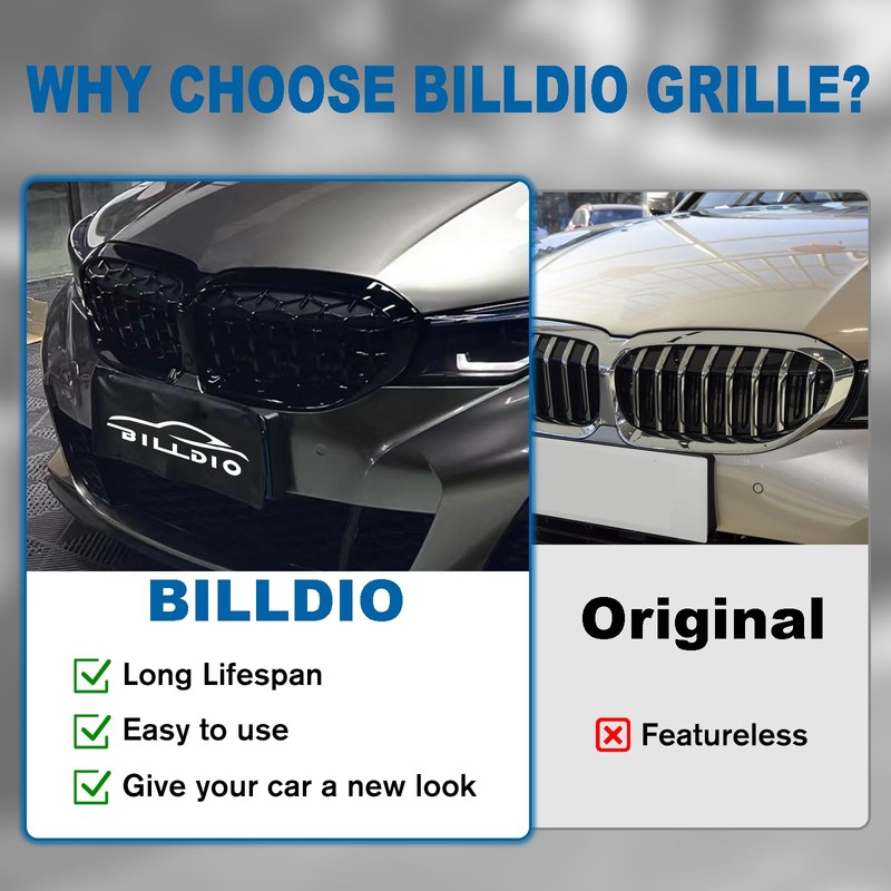 BILLDIO G20 Grill - Black Kidney Grille Compatible With 2019-2022