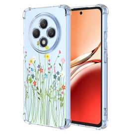 XINYEXIN Clear Case for Oppo Reno12 F 5G / Reno 12F 5G Flowers Floral Pattern Design Slim Shockproof Transparent Soft TPU Bumper Case Protective Cover - Flower Bush