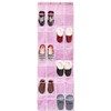 SimpleHouseware Crystal Clear Over The Door Hanging Shoe Organizer, 24