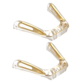 LT Easiyl 2 x Brillen-Sattelbrücke, Silikon-Metallkern, U-förmige Nasenpads für Lupen, goldfarben