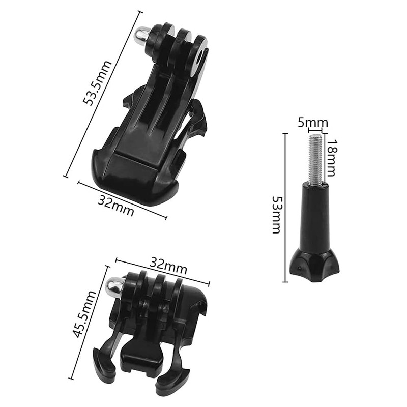 DUTTY 9-in-1 Chest Strap Accessory kit, Including Movable Base, J-Hook