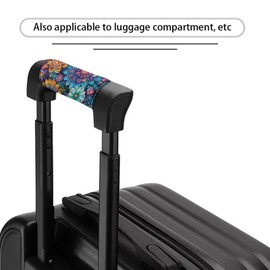 BIGCARJOB Set of 2 Pcs Luggage Handle Wraps with Blossom Lotus Print Suitcase Handle Sleeve Cover Identifier Travel Bag Wraps Washable Trolley Case Grip Cover Set Travel Accessories