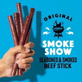 Lorissa's Kitchen Premium Grass-Fed & Finished Beef Jerky Snack Sticks 12-Pack: Original Smoked Flavor, 8g Protein, Certified Free from Top 9 Allergens, Gluten-Free, Non-GMO, Zero Sugar, Keto, Paleo