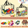 6 Packs Large Toy Storage Bags with Labels, Reusable Clear