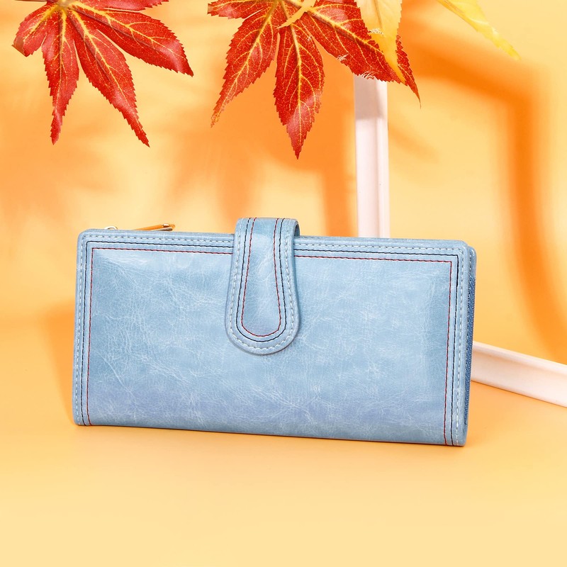 CILLA Small Kiss-lock Coin Purse Trifold Slim Wallet Credit Card