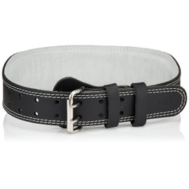 Gold's Gym G3368 Training Leather Belt, Black, L 33.5 - 37.4 inches (85 - 95 cm), Genuine Product, Used by Gold Gym Trainers, Popular, Classic Belt, Black