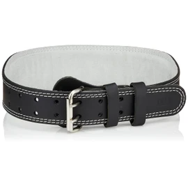 Gold's Gym G3368 Training Leather Belt, Black, L 33.5 - 37.4 inches (85 - 95 cm), Genuine Product, Used by Gold Gym Trainers, Popular, Classic Belt, Black