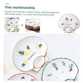 COLLBATH 1pc Dumpling Seasoning Dish Ceramics Snack Saucer Sauce Plate Delicate Dish Home Kitchen Use