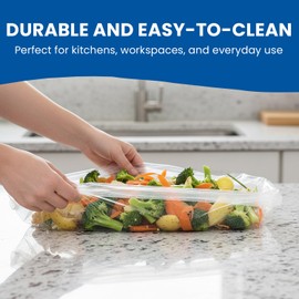 Premium Disposable Clear Plastic Counter Liners - 26" x 26", 15 Pieces - Perfect for Parties, Events, Family Gatherings, and Weddings