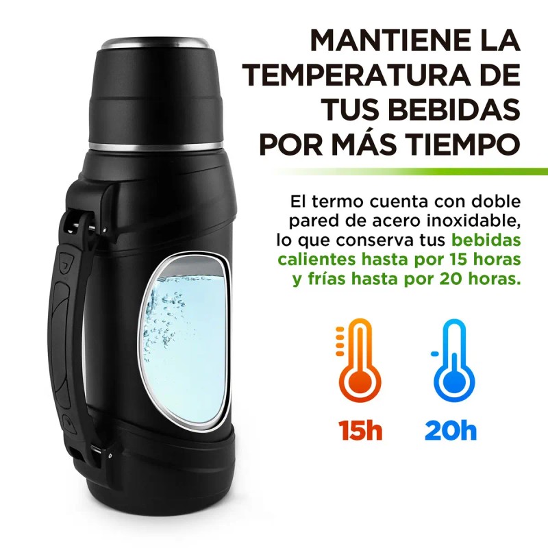 Termo De Acero Inoxidable Vaso Termico Doble Pared 2 Piezas